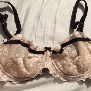 White and cream colored bra